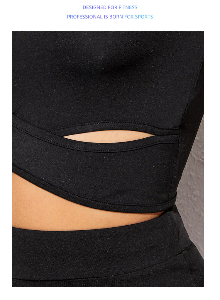 New Yoga Sports Vest Underwear Sweat Absorption Breathable Knitted Elastic Women's Fashion Thin Waist