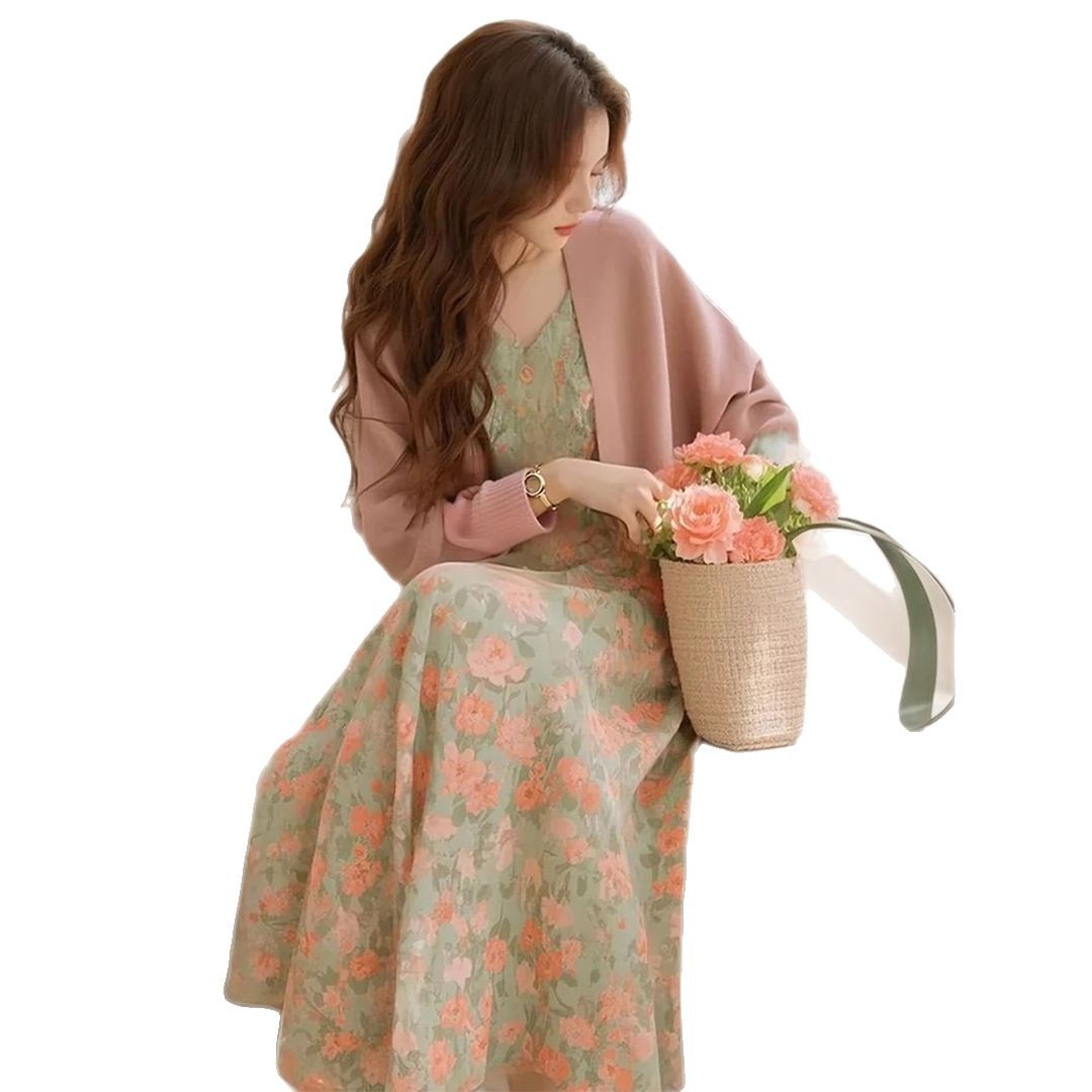 Womens Floral Slip Dress Single Piece