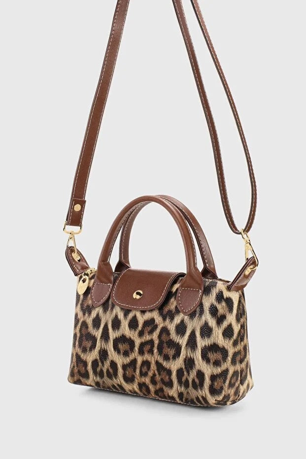 Panther PU Leather Water Resistant Crossbody Bag