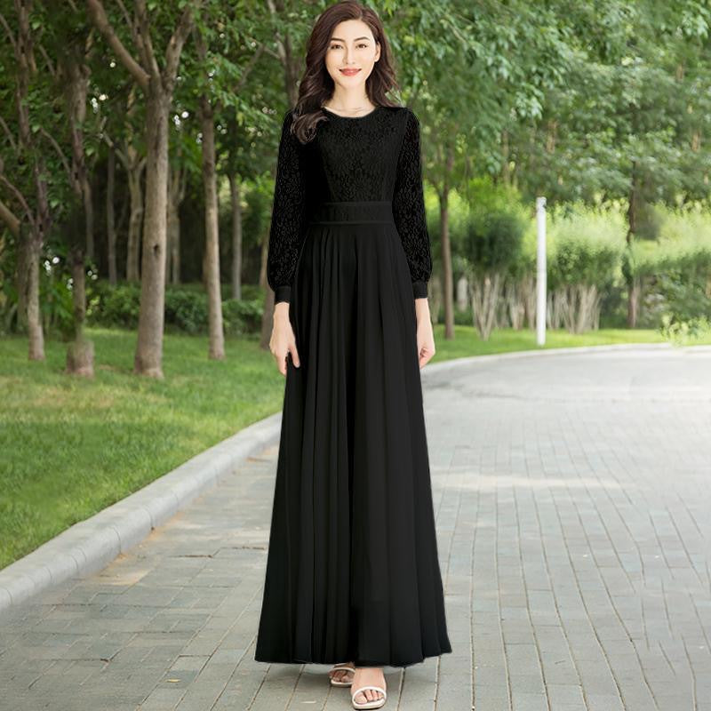 Womens Elegant Lace Hollow-Out Dress New Style