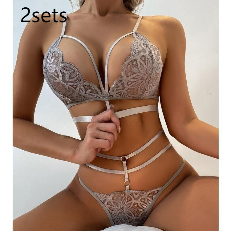 Women's Lace Split Underwear Set