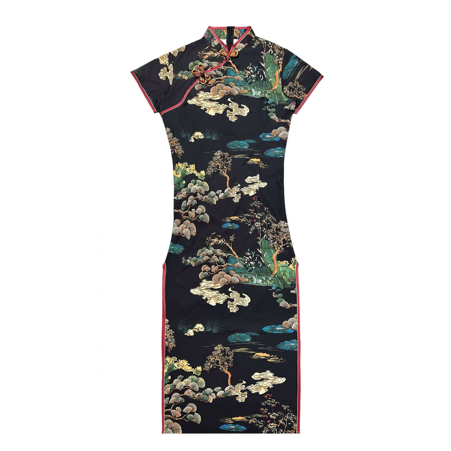 Womens Slimming Flattering Dress Cheongsam Style Skirt