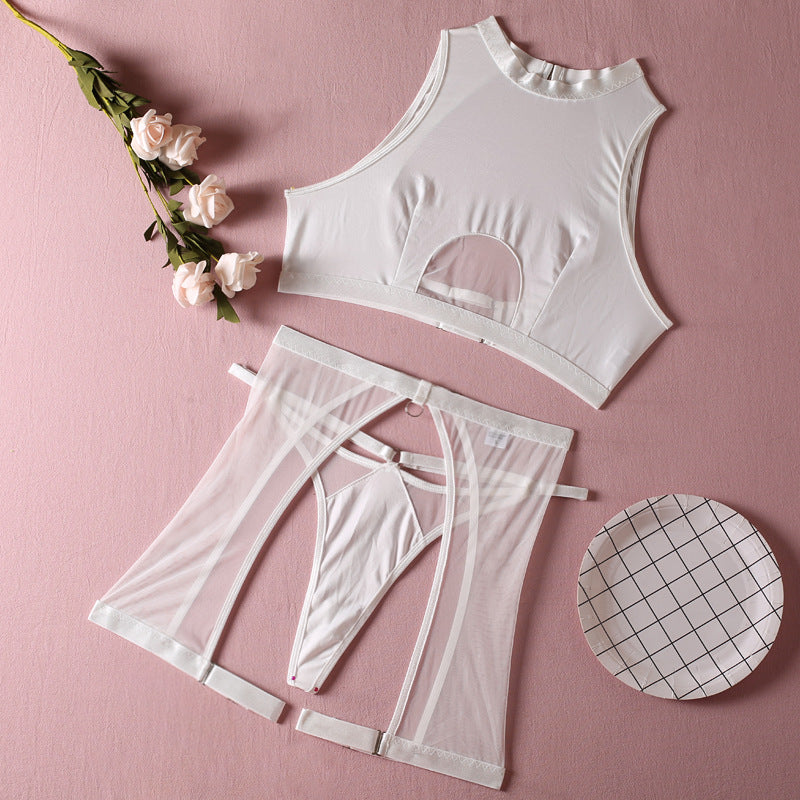 Women's Fashionable Non-steel Ring Underwear Bra Set