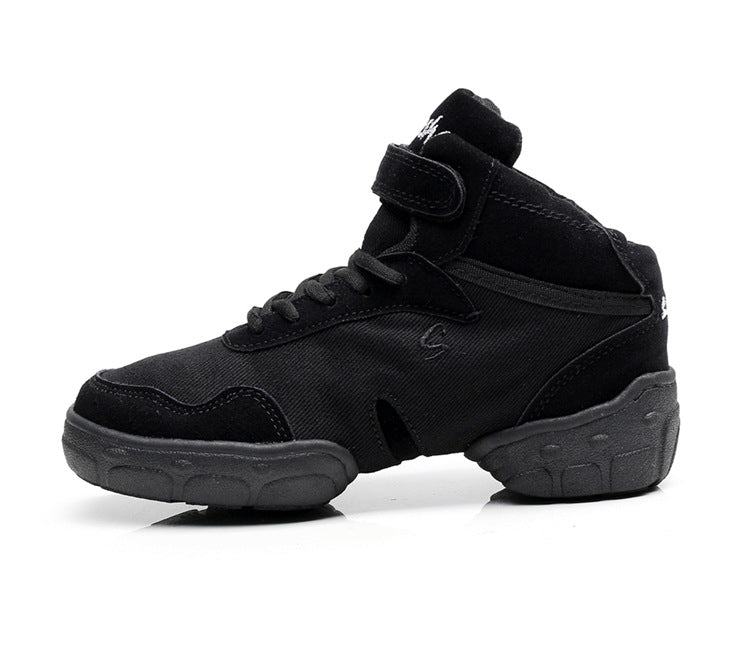 Canvas Modern Dancing Shoes Rubber Sole Indoor And Outdoor Elevator Shoes
