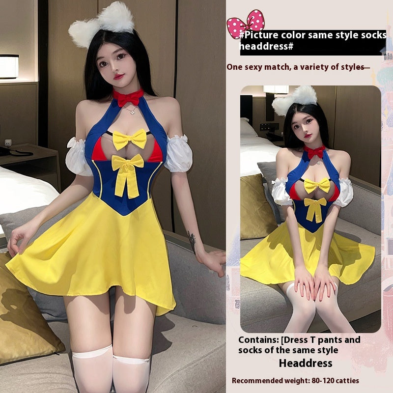 Princess Dress Maid Small Chest See-through Hot Underwear Suit