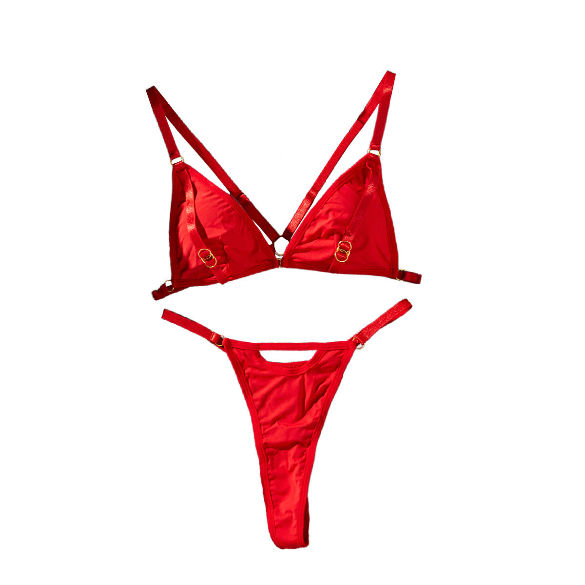 Triangle Cup Beauty Back Underwear Two-piece Set
