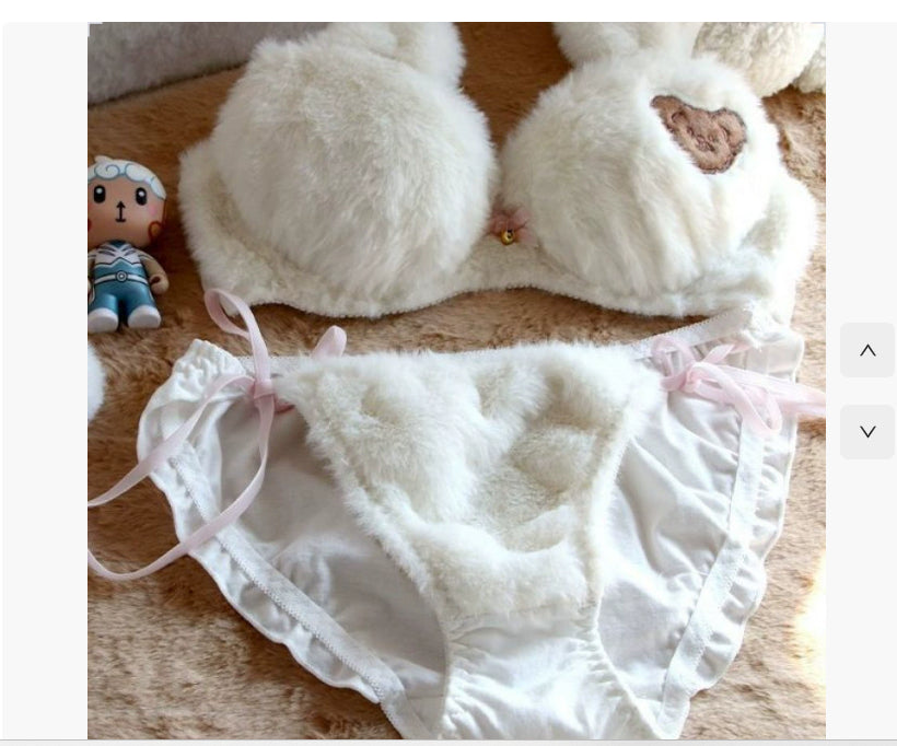 Girl's Underwear Cute Cartoon Bear Bra Set