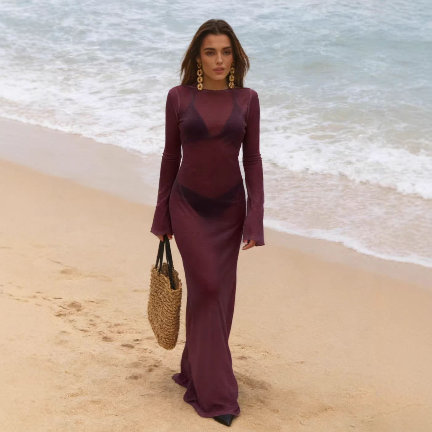 Solid Color Sexy Slim Fit Womens Dress