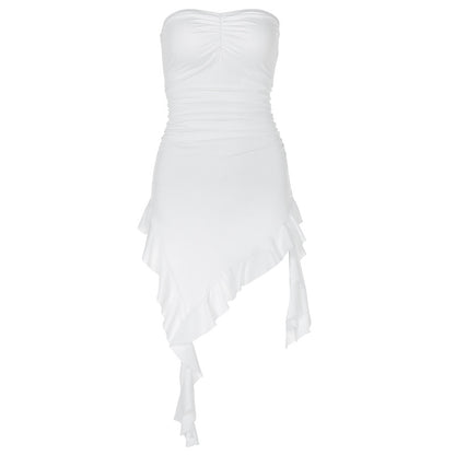 Womens Stylish Figure-hugging Off-shoulder Tube Dress