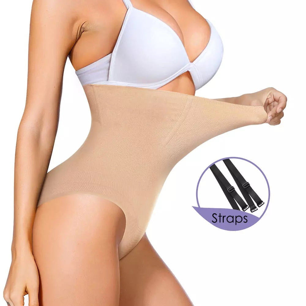 High Waisted Tuck Shoulder Strap Butt-lift Underwear Shoulder Strap Pants