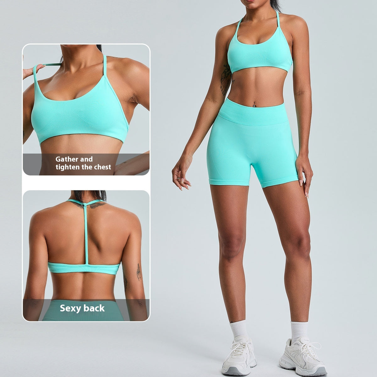 Seamless Sports Underwear Women's H-shaped Beauty Back Yoga Bra