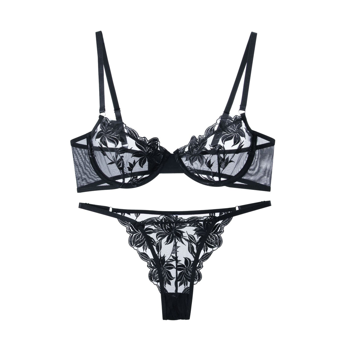 Y Lingerie Womens Underwear Hollowed-Out Sheer Mesh Bra Sexy Bra Lingerie SetIn Stock, Direct Sales