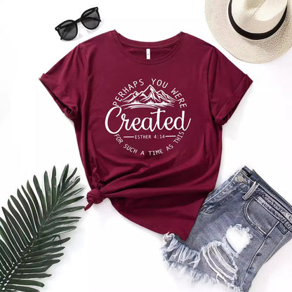 Women's Casual Round Neck Slogan Printed Short Sleeve