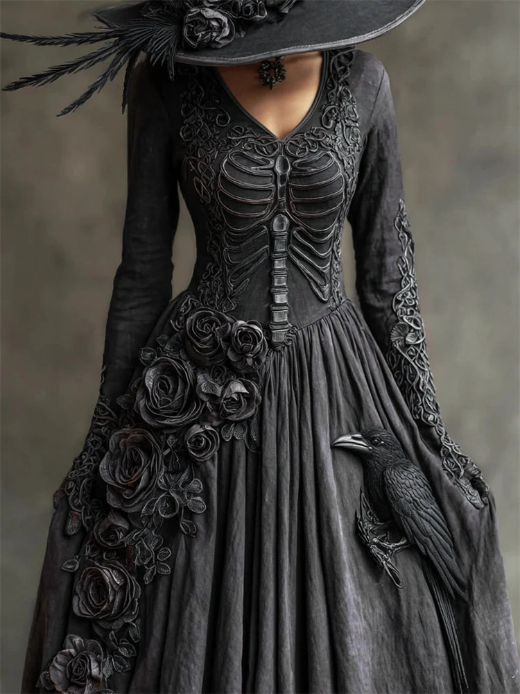 Witch Witch Dress Digital Printing American Style