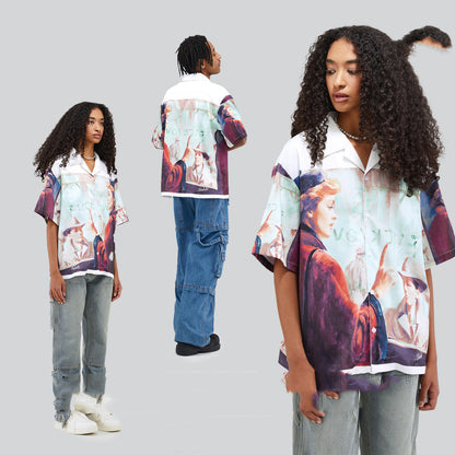Digital Printing Short Sleeve Loose Casual Shirt