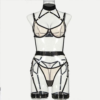 Mesh See-through Sexy Underwear Four-piece Set