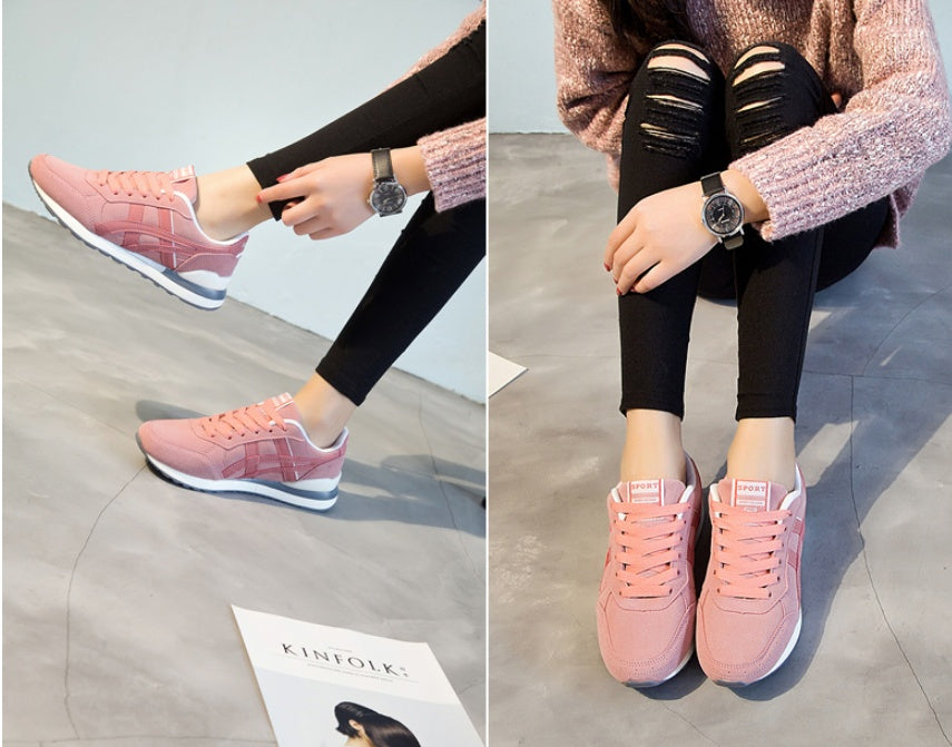 Korean version of the spring new women's shoes sports shoes women's running shoes Harajuku wild casual shoes students ulzzang shoes