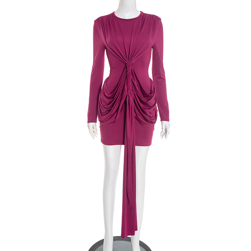 Stylish And Elegant Short Sheath Dress With Long Sleeves