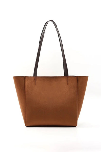 Large Faux Leather Tote Bag