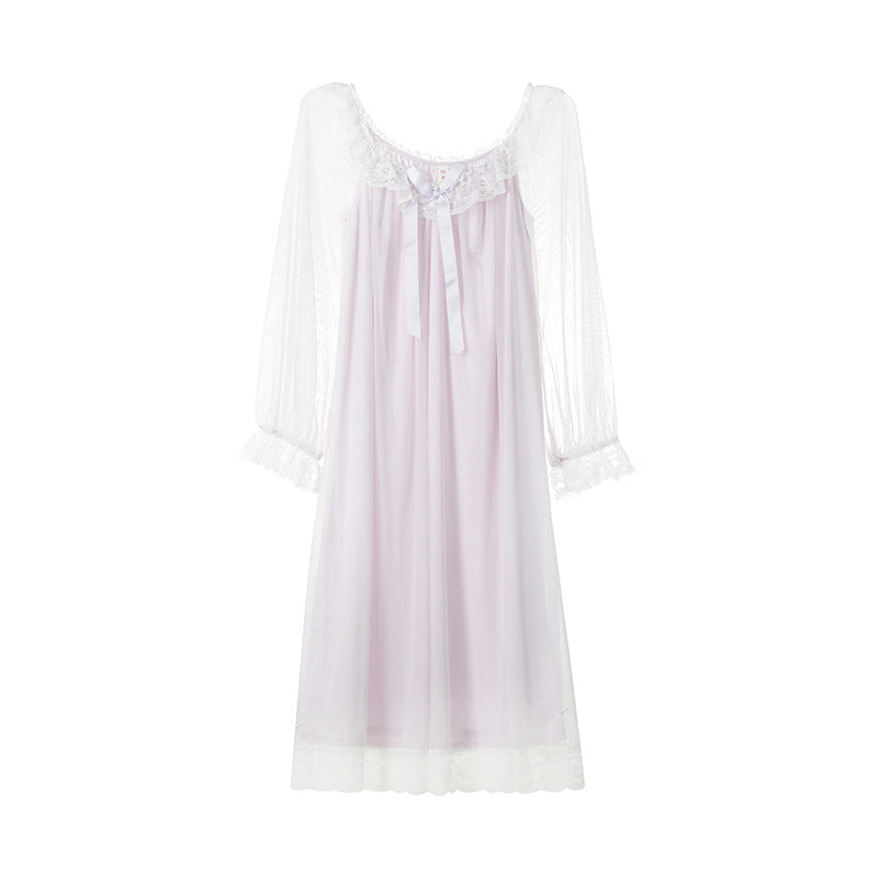 Womens SpringAutumn Loungewear Princess-Style Pajamas With Long Sleeves For Women