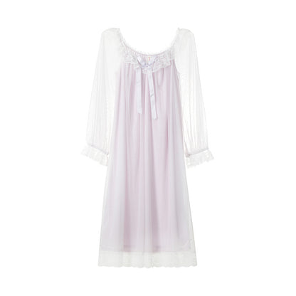Womens SpringAutumn Loungewear Princess-Style Pajamas With Long Sleeves For Women