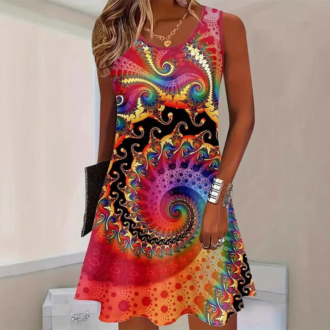 Womens Casual Vest Dress From Europe And The US