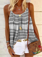 Summer Loose Casual Sexy Geometric Print Camisole