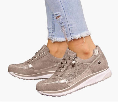 Women's Shoes Fashion Fashion British High-rise Slope With Two-tone Bottom Large Size Casual Shoes
