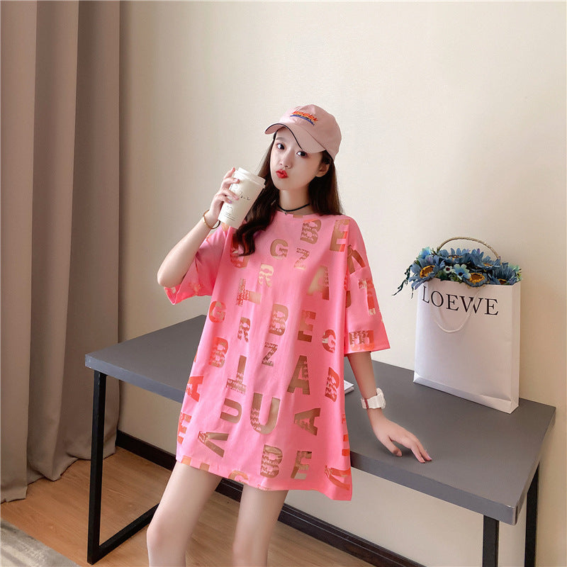 Korean Style Loose Short-Sleeved t-Shirt Women's Top