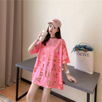 Korean Style Loose Short-Sleeved t-Shirt Women's Top