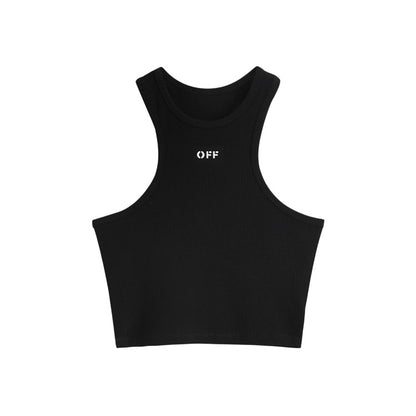 Women'S Off-Letter Sleeveless Short Crop Top