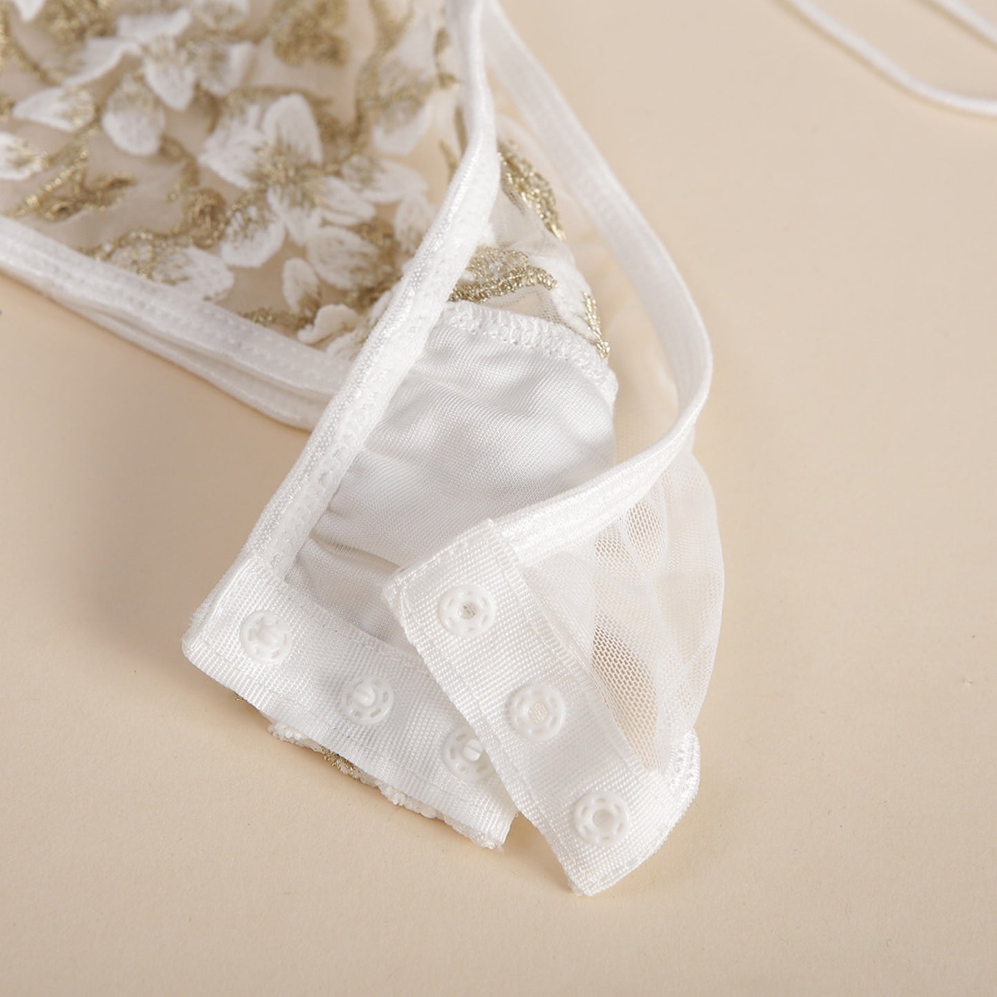 Beautiful Water-soluble Flower Sexy Lace Embroidery Comfortable Sexy Underwear Women's Bra Set One-piece Suit