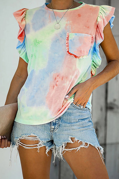 Leopard Print Short Sleeved T Shirt Women Summer New Loose Thin Round Neck Top
