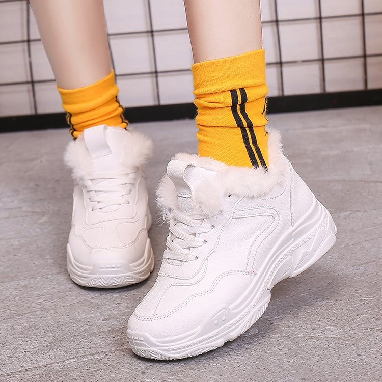 All-match plus velvet sneakers