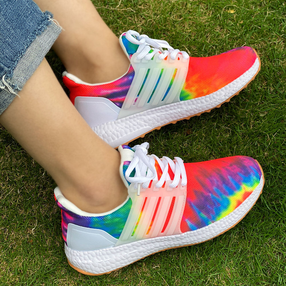 Sports Women's Shoes Large Size Thick-Soled Graffiti Casual Running Shoes