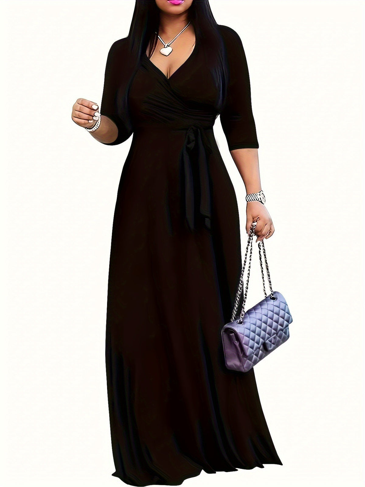 Stylish And Minimalist Lace Up Dress For Women