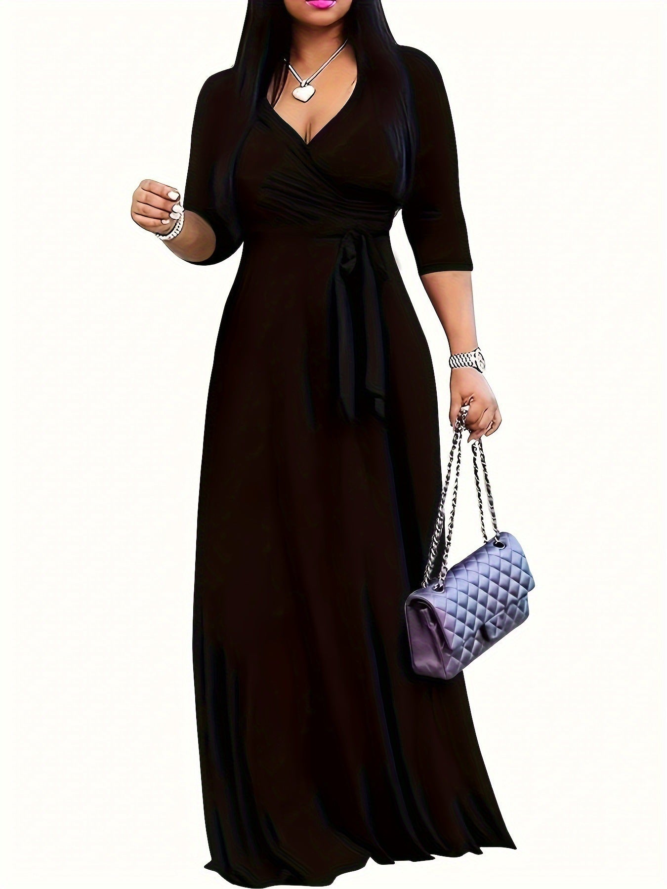 Stylish And Minimalist Lace Up Dress For Women