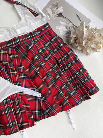 Naughty Transparent Dress Mesh Underwear Women's School Uniform Cute