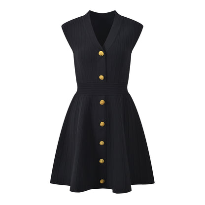 Summer Ribbed Mini Skirt Figure-flattering Bodycon Dress