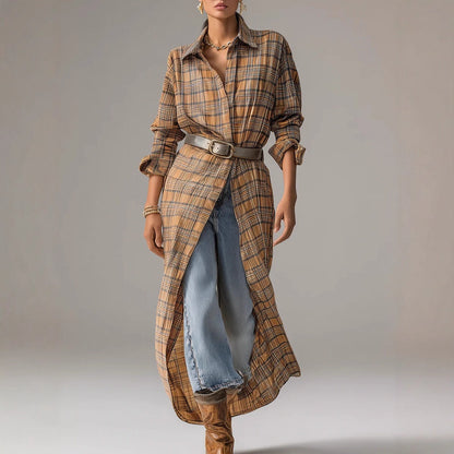 Slim-fit Long-sleeve Western Cowboy-style Dress Shirt