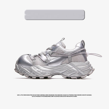 Breathable Mesh Foam Bottom Platform Dad Shoes