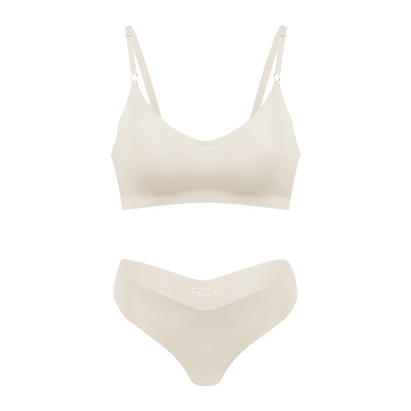 Plus Size V-neck Underwear Suit Women's No Steel Ring Seamless