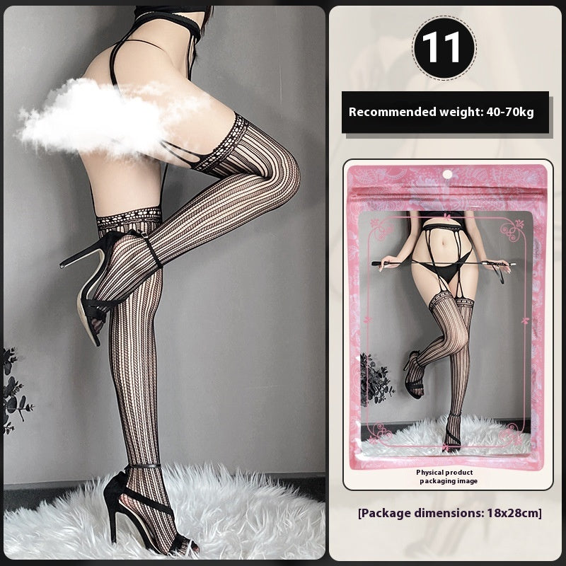 Underwear Large Size Female Stocking Hollow Out Garter Belt