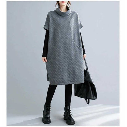 Womens Long-Sleeve Vest Dress Coat