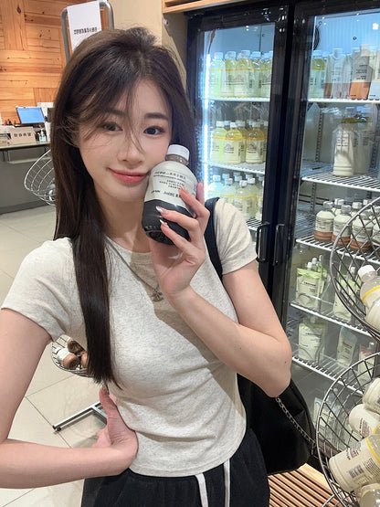 Short-sleeved Bottoming Shirt Inner Wear T-shirt Women's Short Tight Top