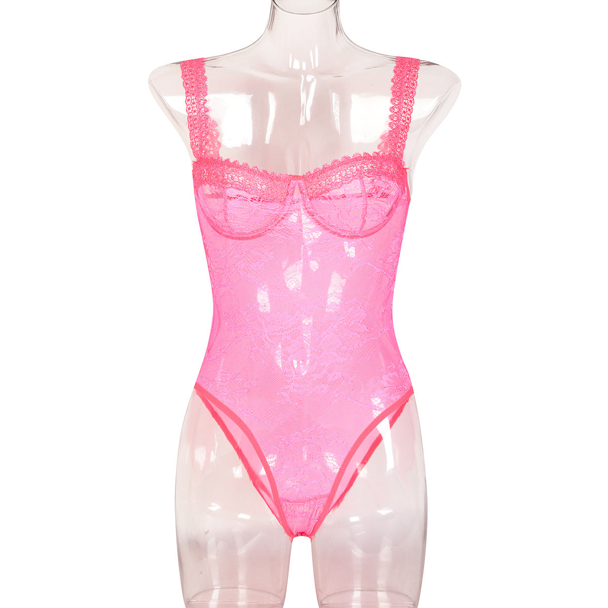 Women's One-piece Underwear European And American Style Lace Flowers Comfortable Close-fitting
