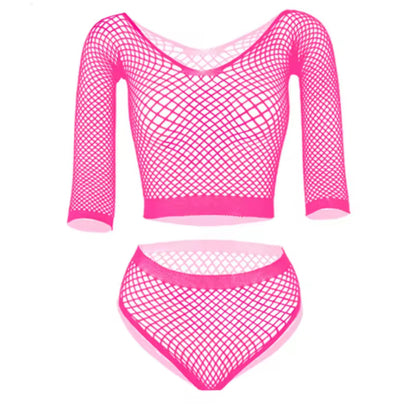 New European And American Style Sexy Underwear Sexy Net Hole Seductive Set