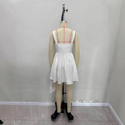 Mini Dress With French-style Button Detailing
