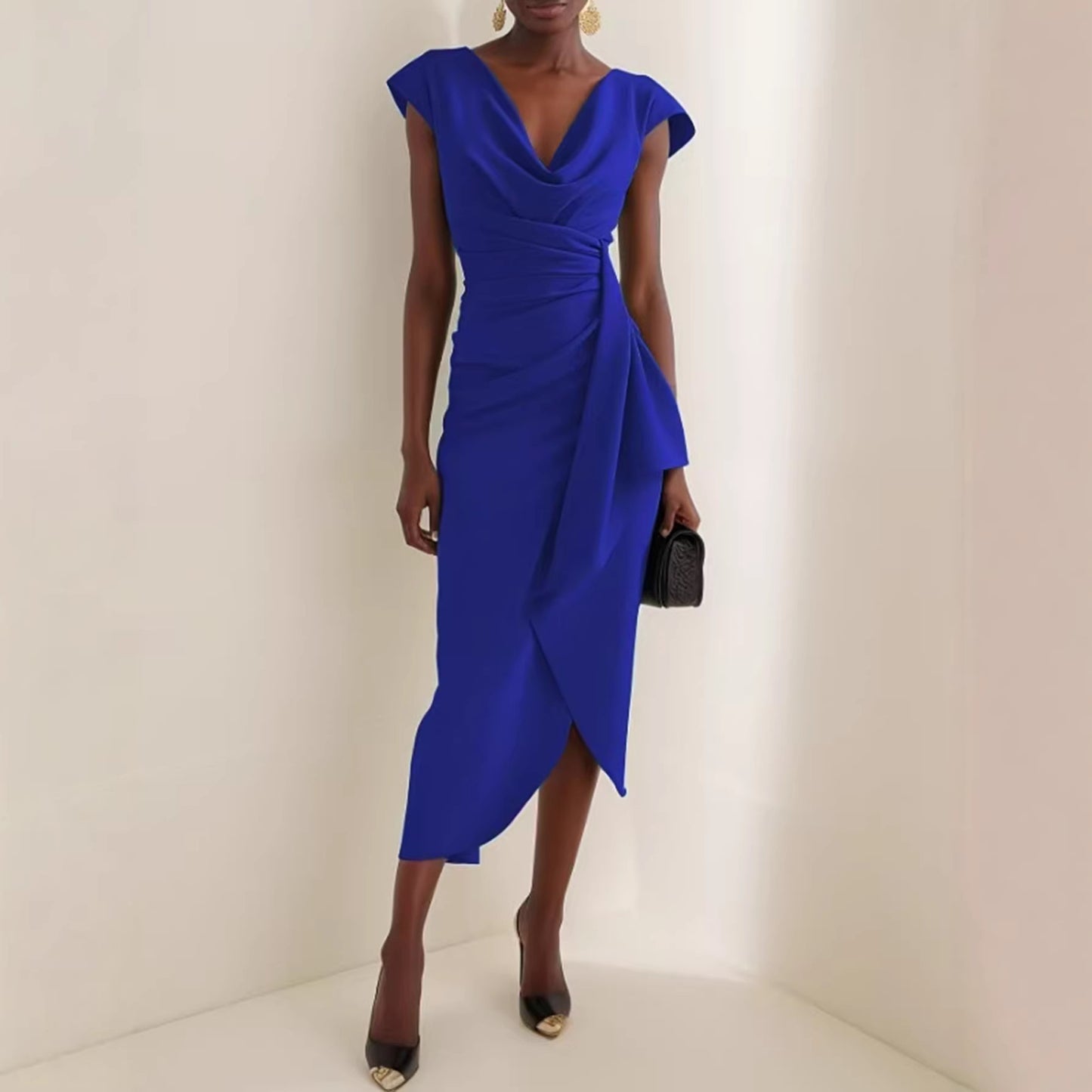Elegant Feminine Dress With A Chic Sophisticated Vibe
