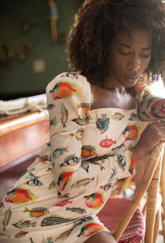 Fish-patterned Dress